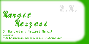 margit meszesi business card